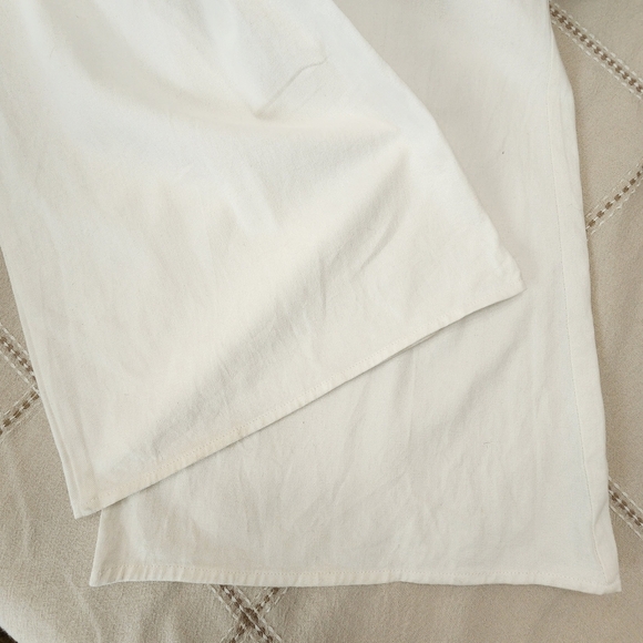 Amuse Society Size S White Button-Down Sleeveless Wide Leg 100% Cotton Overall - Picture 6 of 9